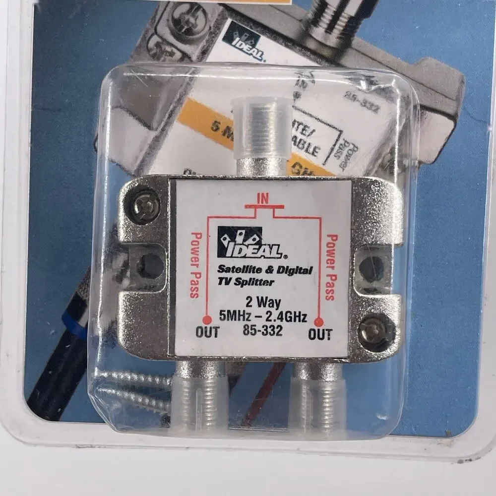 Ideal 2 Way Satellite Digital Cable Splitter 5 MHz - 2.3 GHz Item 85-332 NEW